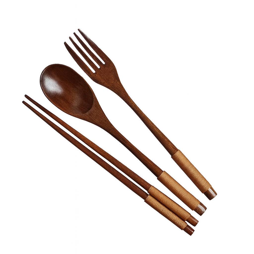 Set de Cubiertos Japonés de Madera