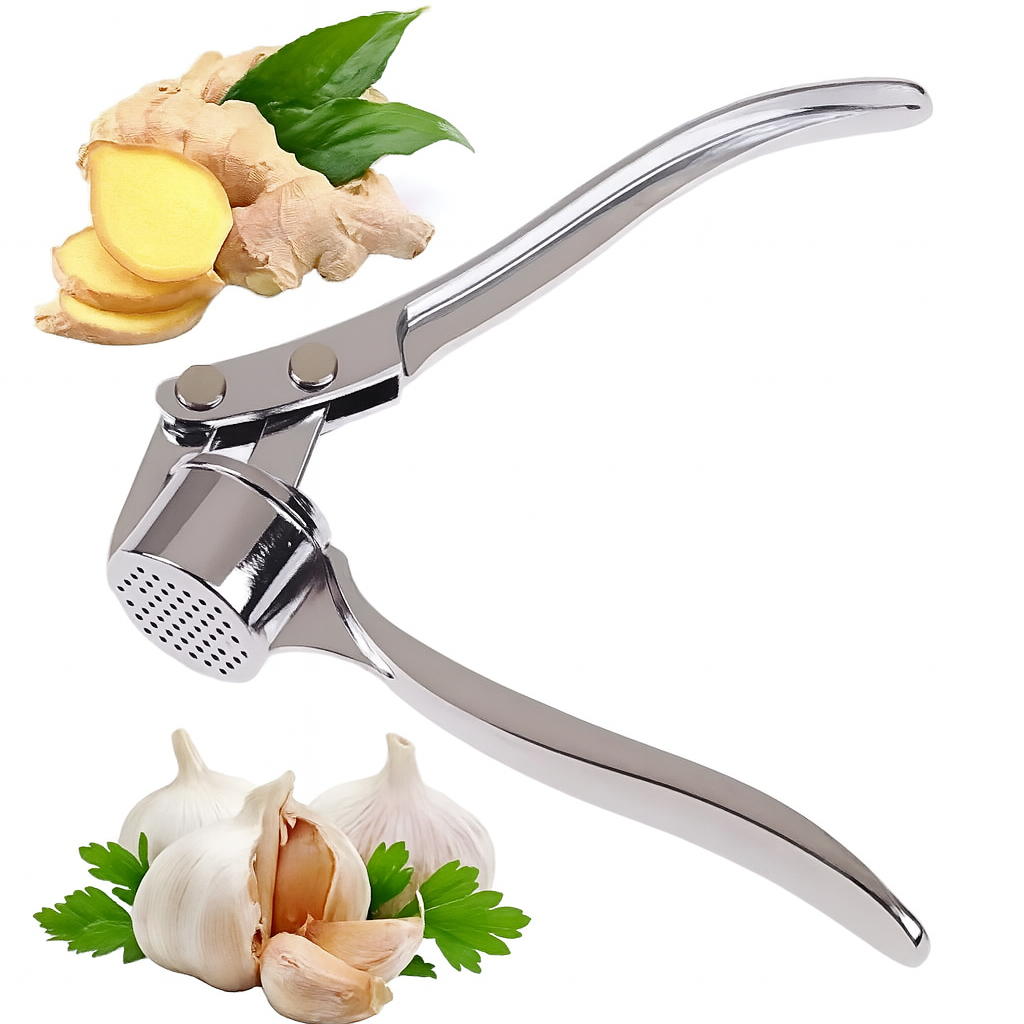 Prensa de Ajo y Rompenueces de Acero Inoxidable