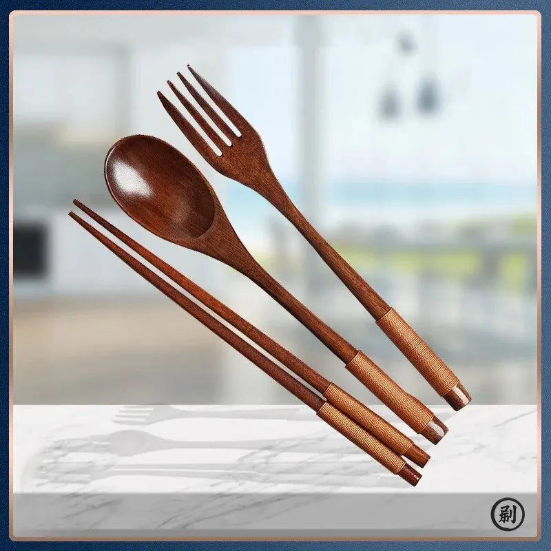 Set de Cubiertos Japonés de Madera